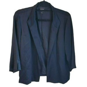 Eileen Fisher Women's Black 100% Silk Buttonless Dress Cardigan Size Medium EUC